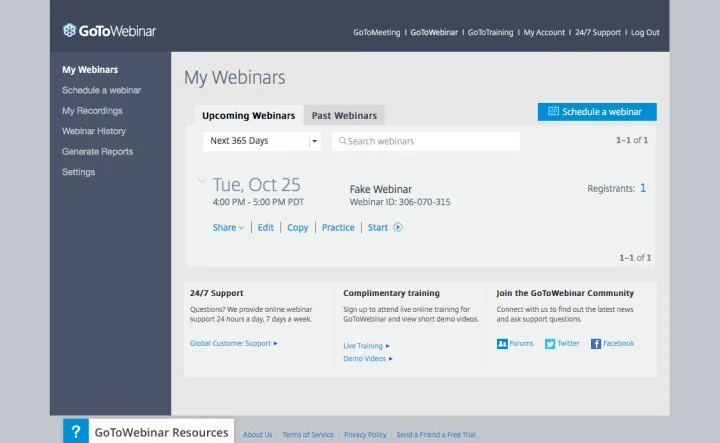 Captura GoToWebinar