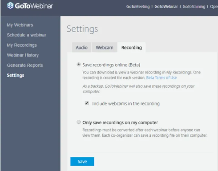 Captura GoToWebinar