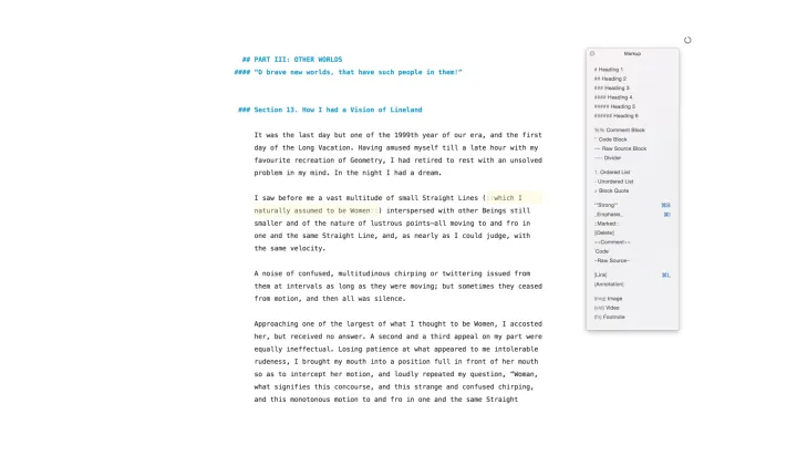 Captura Ulysses Writing App