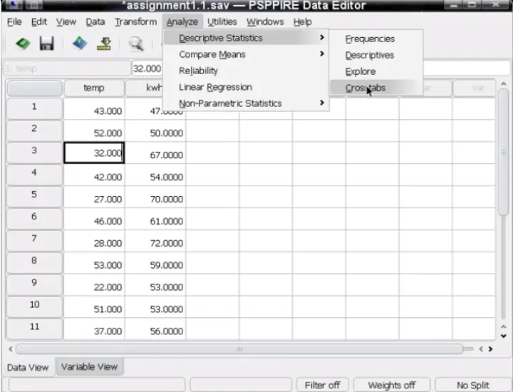 Captura GNU PSPP