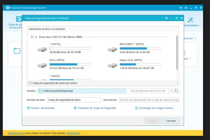 Captura EaseUS Todo Backup Backup