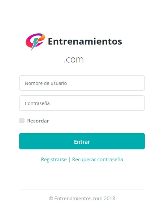 Captura Entrenamientos.com