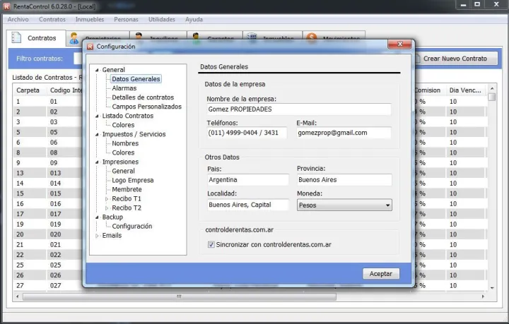 Captura RentaControl