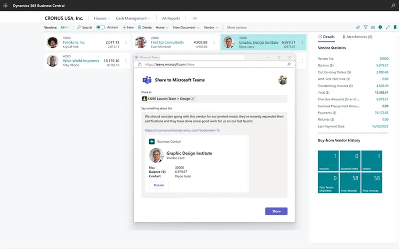 Dynamics Business Central ERP
