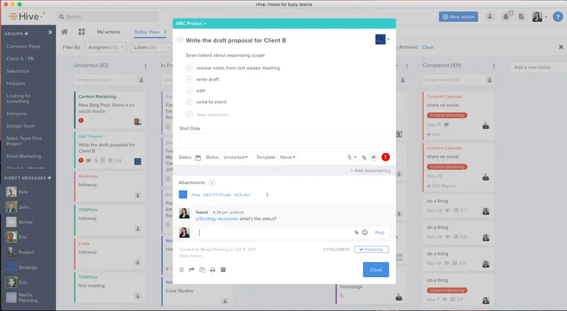 Hive Gestión de Proyectos