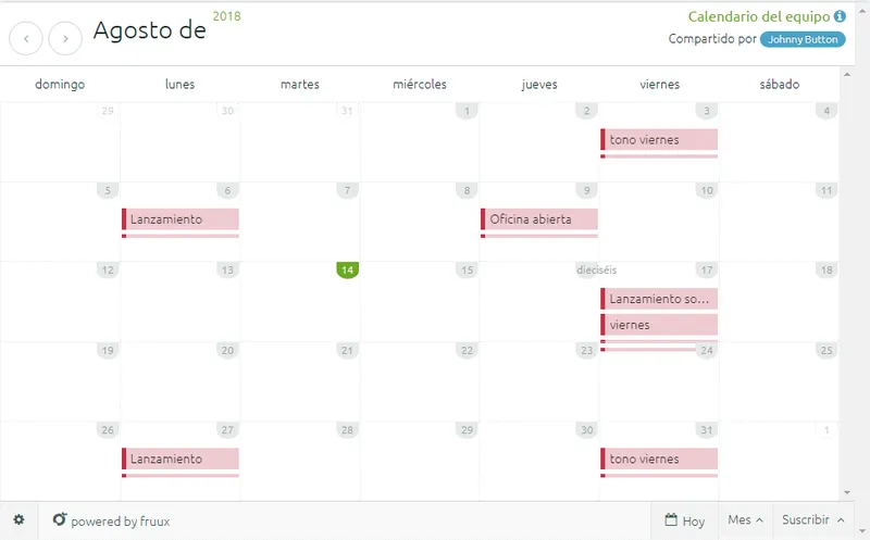 Fruux Gestión de Proyectos